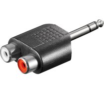 Adapteris Av Microconnect Jack 6.3mm - Rca (cinch) X2 Melns (audanh)