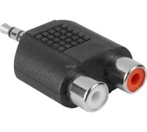 Adapteris Av Goobay Jack 3.5mm - Rca (cinch) X2 Melns (11604)