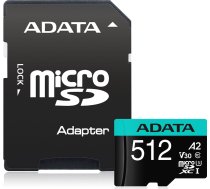 Karte Adata Premier Pro Microsdxc 512 Gb Class 10 Uhs-i/u3 A2 V30 (ausdx512gui3v30sa2-ra1)