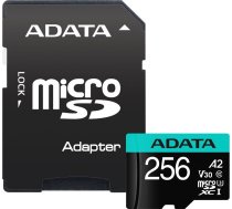 Karte Adata Premier Pro Microsdxc 256 Gb Class 10 Uhs-i/u3 A2 V30 (ausdx256gui3v30sa2-ra1)