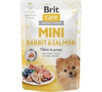 Brit Brit Care Mini Adult Rabbit Salmon Trusis Ar Lasi priekš Malych Ras 85 G