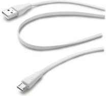 Kabelis Usb Cellular Line Micro Usb, 115cm, Balts (cusbdatacmicrousbw)