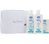 Chicco Baby Moments Blue Komplekts Šķidrums Vannas 200ml + šampūns Matiem 200ml + Maigi Ziepes 100g