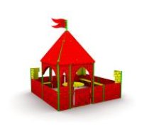 ARUNA Castle play set watiith sandbox, in-ground mount