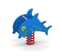 ARUNA Dolphin spring rocker, in-ground mount