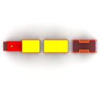 ARUNA Play train car, in-ground mount