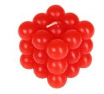 Svece kubs polar 3 x 3 sarkana 6 cm 15h