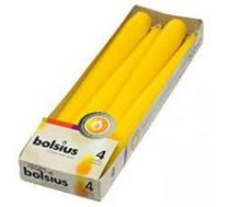 Galda svece bolsius dzeltena 4 gab.