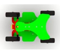 ARUNA Quad spring rocker, steel & hdpe