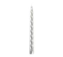 Galda svece polar metallic sudraba 23 cm 6h