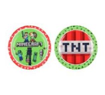 Šķīvji papīra minecraft 23 cm 8 gab.