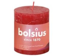 Svece stabs rustic shine 80/68 mm 35h delicate red