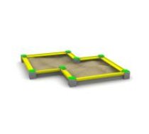 ARUNA Double rhombus concrete sandbox - 510 x 510 cm