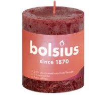 Svece stabs rustic shine 80/68 mm 35h velvet red