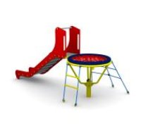 ARUNA Bird nest watiith slide, in-ground mount