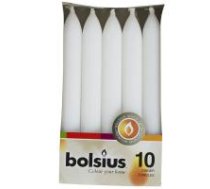 Galda svece bolsius balta 10 gab.