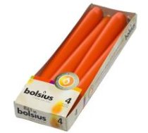 Galda svece bolsius oranža 4 gab.
