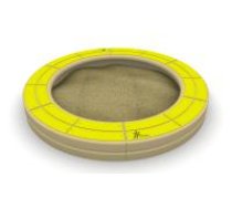 ARUNA Circular concrete sandbox - ∅ 290 cm, freestanding