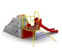 ARUNA Orle playground set watiith climbing boulder