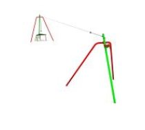 Playground ropewatiay, in-ground mount