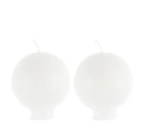 Svece bumba polar balta 6 cm 11h 2 gab.