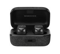 Sennheiser MOMENTUM True Wireless 3 — Bluetooth ieliekamās austiņas mūzikas atskaņošanai un zvaniem ar adaptīvās trokšņu slāpēšanas funkciju un 28 stundu akumulatora darbības laiku — melns