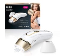 Braun IPL Silk Expert Pro 5 Haarentfernungsgerät, für dauerhaft sichtbare Haarentfernung, Venus Rasierer & Tasche, Alternative zur Laser Haarentfernung, Geschenk für Frauen, PL5137, weiß/gold