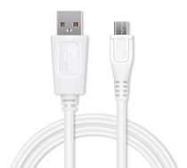 CELLONIC® USB kabelis (1m 1A) saderīgs ar JBL Flip 2, 3, 4 / Charge 1, 2, 3 / Impulss 1, 2, 3 / Go 1, 2 / Clip 1, 2 / Link 10, 20 / Soundgear BTA ( Mikro USB uz USB A (standarta USB) uzlādes kabelis balts