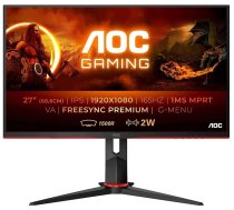 AOC Gaming C27G2AE — 27 Zoll FHD izliekts monitors, 165 Hz, 1 ms, FreeSync Premium (1920x1080, HDMI, DisplayPort) Schwarz