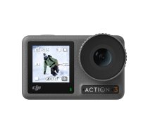DJI Osmo Action 3 standarta kombinācija — 4K darbības kamera ar īpaši plašu redzes lauku, HorizonSteady, aukstumizturīgs, izturīgs, ātri noņemams vertikāls stiprinājums, 16 m ūdensizturīgs, divi skārienekrāni