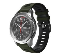 NotoCity 22 mm universāla nomaiņas siksniņa Garmin vivoactive 4/ Huawei Watch GT 2/ Huawei GT 2e/ Samsung Galaxy Watch 46mm/ Amazfit GTR 2e/ GTR2/ Quick Fit silikona pulksteņu siksniņas (armijzaļi-melnas)