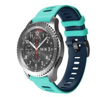 NotoCity 22 mm universāla nomaiņas siksniņa Garmin vivoactive 4/ Huawei Watch GT 2/ Huawei GT 2e/ Samsung Galaxy Watch 46mm/ Amazfit GTR 2e/ GTR2/ Quick Fit silikona pulksteņu siksniņas (piparmētru zaļš-tumši zils)