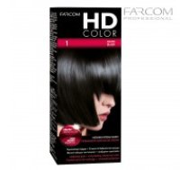 Farcom HDCOLOR Hair Set matu krāsošanas komplekts 1-Ebony Black