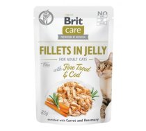 BRIT Care Fillets in Jelly - trout and cod fillets in jelly - wet cat food - 85 g | DLZRITKMK0027  | 8595602540587 | DLZRITKMK0027