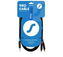 SSQ MIJRCA3 SS-1423 Cable Mini Jack Stereo 3,5 mm - 2x RCA 3 m Black | SS-1423  | 5907688758788 | NGLSSQKAB0034