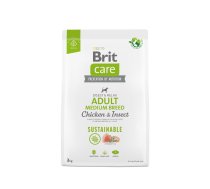 BRIT Care Dog Sustainable Adult Medium Breed Chicken & Insect - dry dog food - 3 kg | 100-172176  | 8595602558698 | DLPRITKAS0054