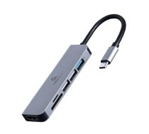 Gembird Adapter USB-C 6in1, HDMI, USB 3.1, USB 2.0x2, card reader | NUGEMUS7P000010  | 8716309124249 | A-CM-COMBO6-02
