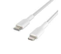 Belkin Cable Braided usb-c lgihtnint 1m white | AKBLKTULIGHTC1W  | 745883788439 | CAA004bt1MWH