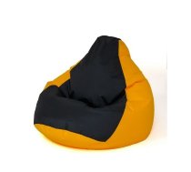 Sako bag pouffe Pear yellow-black XXL 140 x 100 cm | PUFGGFSAK0123  | 5905359299141 | PUFGGFSAK0123