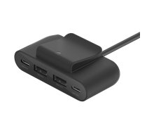 Belkin 4 port USB Power Extend 2xUSB-C 2xA to 30W black | BUZ001BT2MBKB7  | 745883852352 | PERBEIHUB0012