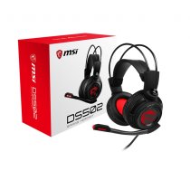 MSI DS502 7.1 Virtual Surround Sound Gaming Headset 'Black with Ambient Dragon Logo, Wired USB connector, 40mm Drivers, inline Smart Audio Controller, Ergonomic Design' | DS502 GAMING     Headset  | 4719072397821 | WLONONWCRAJJU