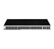D-LINK DGS-1210-52, Gigabit Smart Switch with 48 10/100/1000Base-T ports and 4 Gigabit MiniGBIC (SFP) ports, 802.3x Flow Control, 802.3ad Link Aggregation, 802.1Q VLAN, 802.1p Priority     Queues, Port mirroring, Jumbo Frame support, 802.1D STP, ACL, LLD 