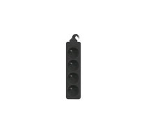 Lanberg Power strip for UPS 1.5 m black 4XPL | NULAGTP00000032  | 5901969419504 | PS0-04E-0100-IEC-BK