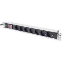 Digitus Power strip PDU 19", 1U, 7 sockets, power: 16A, 4000W, aluminum, switch, 2m | ALASSN95402  | 4016032266402 | DN-95402