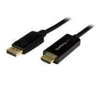 StarTech.com 3ft (1m) DisplayPort to HDMI Cable - 4K 30Hz - DisplayPort to HDMI Adapter Cable - DP 1.2 to HDMI Monitor Cable Converter - Latching DP Connector - Passive DP to HDMI Cord | DP2HDMM1MB  | 0065030861199 | WLONONWCRBGC1