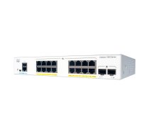 Cisco Catalyst 1000-16P-2G-L Network Switch, 16 Gigabit Ethernet (GbE) PoE+ Ports, 120W PoE Budget, two 1 G SFP Uplink Ports, Fanless Operation, Enhanced Limited Lifetime Warranty (C1000-16P-2G-L) | C1000-16P-2G-L  | 889728248501 | WLONONWCRBEM8