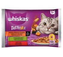 WHISKAS Tasty Mix in sauce Lamb with chicken and carrot, Beef with poultry - wet cat food - 4x 85g | DLSWHSZWI0002  | 4770608262693 | DLSWHSZWI0002