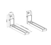 Maclean MC-915 W Universal Microwave Oven Bracket Holder Wall Mount Adjustable White Space Saving 30kg | MC-915W  | 5902211121404 | AGAMCNAKO0002