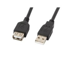 Lanberg Extension cable USB 2.0 AM-AF black 1.8M | CA-USBE-10CC-0018-BK  | 5901969413748 | KBALAEUSB0028