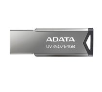 Adata Pendrive UV350 64GB USB 3.2 Gen1 Metallic | SGADA3G64UV350M  | 4710273771168 | AUV350-64G-RBK